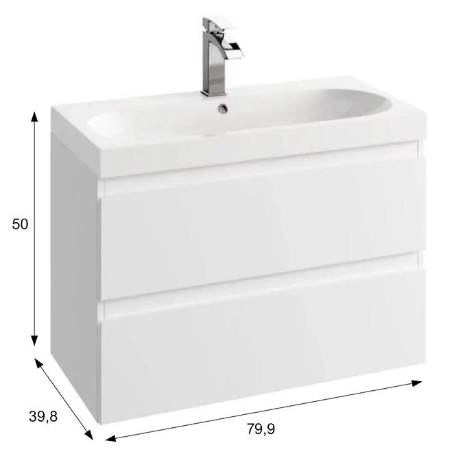 Fürdőszoba szekrény mosdókagyló alá Como D80 fehér olex