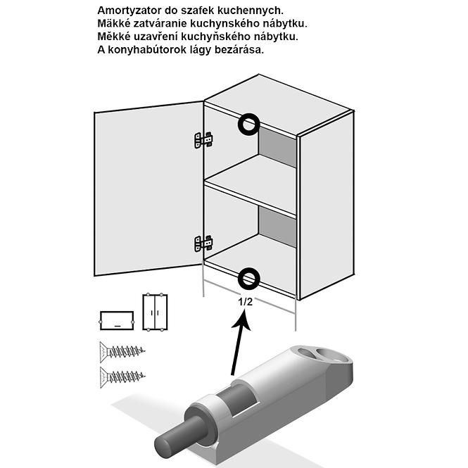 Fékezö mechanizmus fiókos szekrénybe 5 db,2
