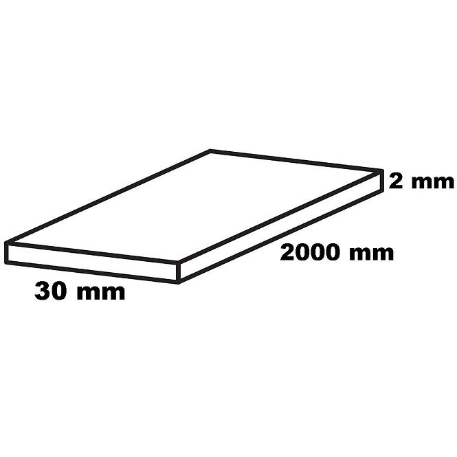 Profil lapos alumínium 30x2000