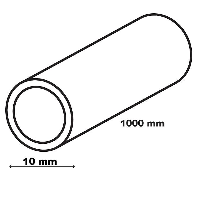 Alumínium cső ezüst 10x1000