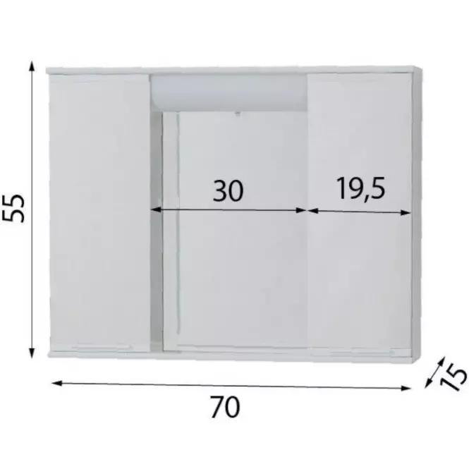 Szekrény tükörrel E 70/55,2