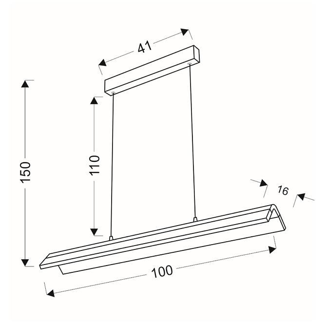 Lámpa A0011-320 Curacoa 100x16 33w LED 4000K