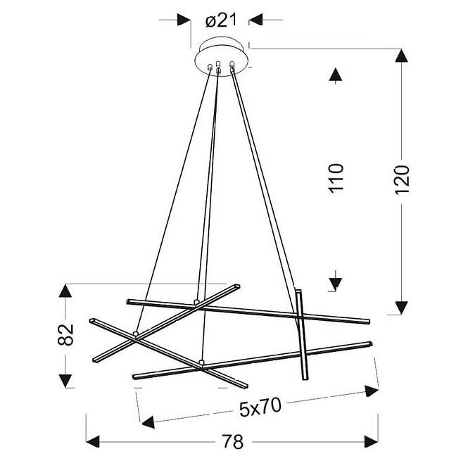 Lámpa A0020-350 Andros82x78 50W LED 4000K,2