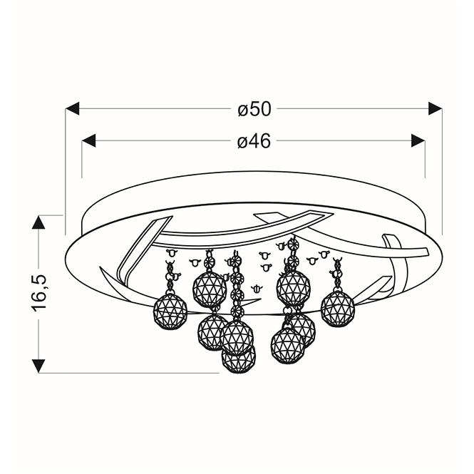 Lámpa A0016-160 Korfu 50 30W LED chrom 4000K