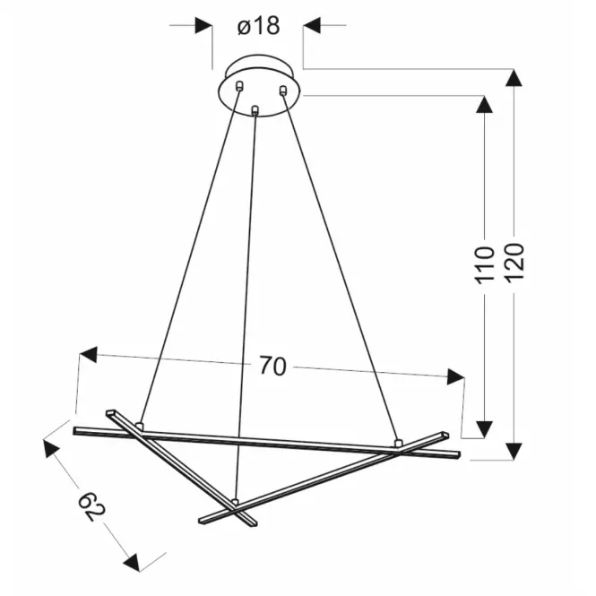 Lámpa A0020-330 Andros 70x62 30W LED 4000K