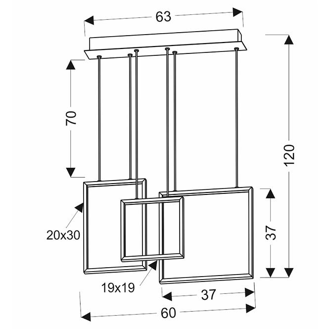 Lámpa A0026-330 Keos 54x9 36W LED 4000K