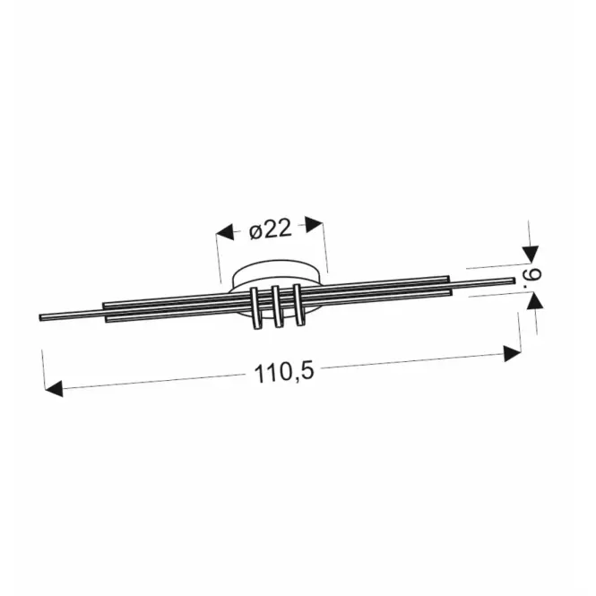Lámpa A0018-160 Naksos 110x22 40W LED 4000K,2