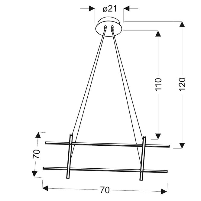 Lámpa A0020-340 Andros 70x70 40W LED 4000K,2