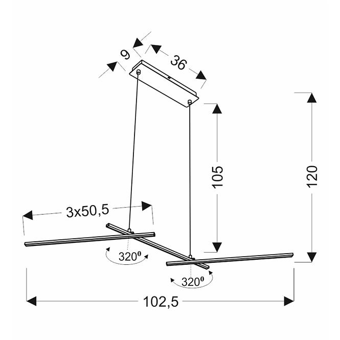 Lámpa A0021-332 Thasos 103x23 23W LED 4000K,2