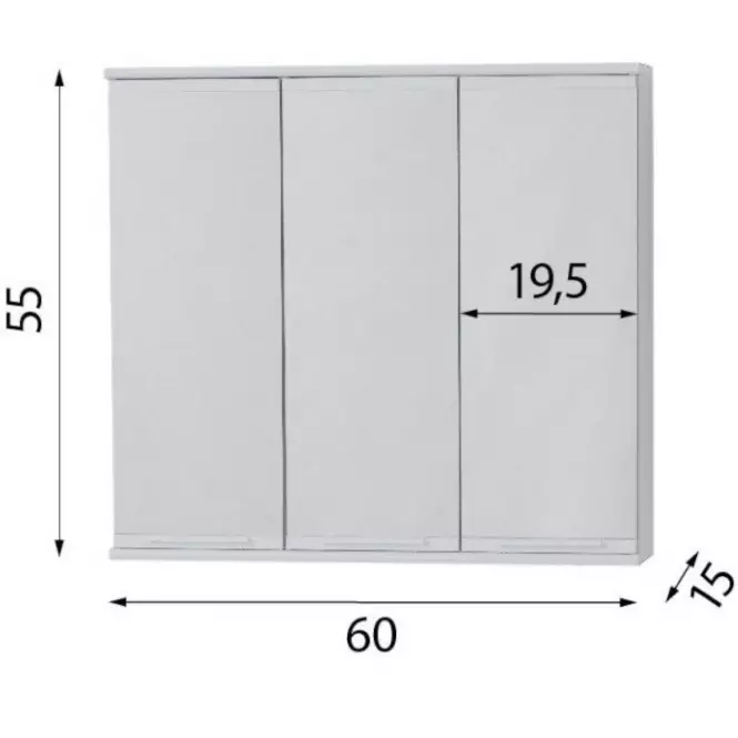 Szekrény tükörrel T 60/55,2