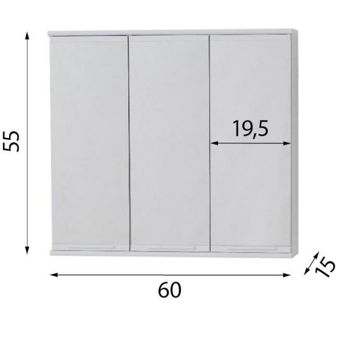 Szekrény tükörrel T 60/55,2