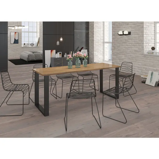 Imperial asztal 185x67 tölgy kézműves,4