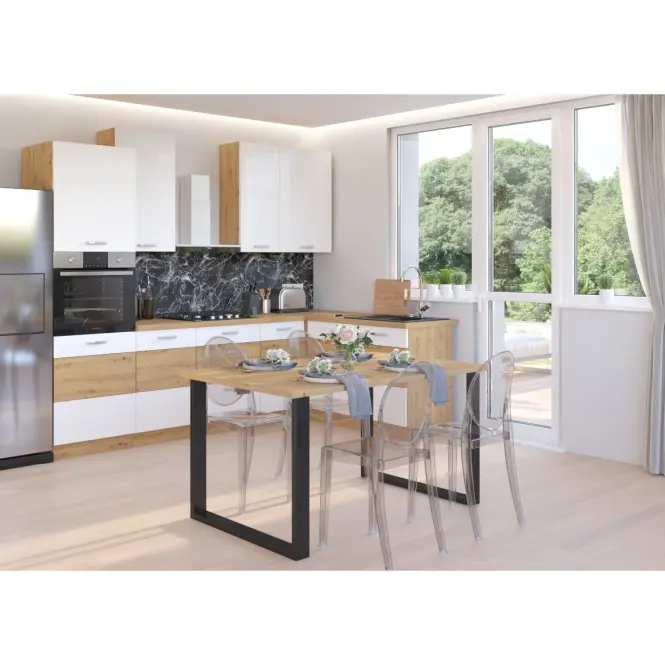 Imperial asztal 185x90 kézműves tölgy,2