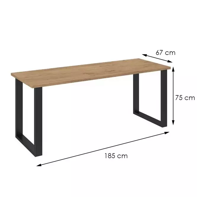 Imperial asztal 185x67 tölgyfa lancelot