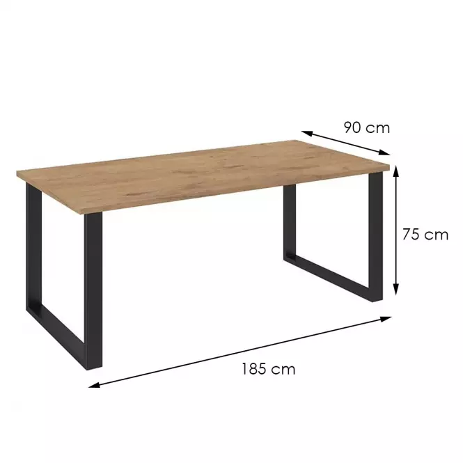 Imperial asztal 185x90 tölgyfa lancelot,5