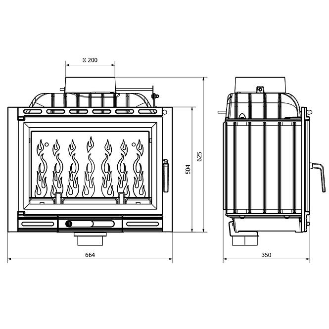 Kandallóbetét W13 11,5 kW EKO