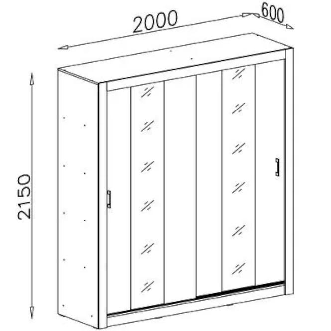 Szekrény Duca DC2 Fehér  200