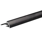 Négyzet alakú alumínium profil Rondalu Alu Anod Black Brushed 2700/27/10 mm