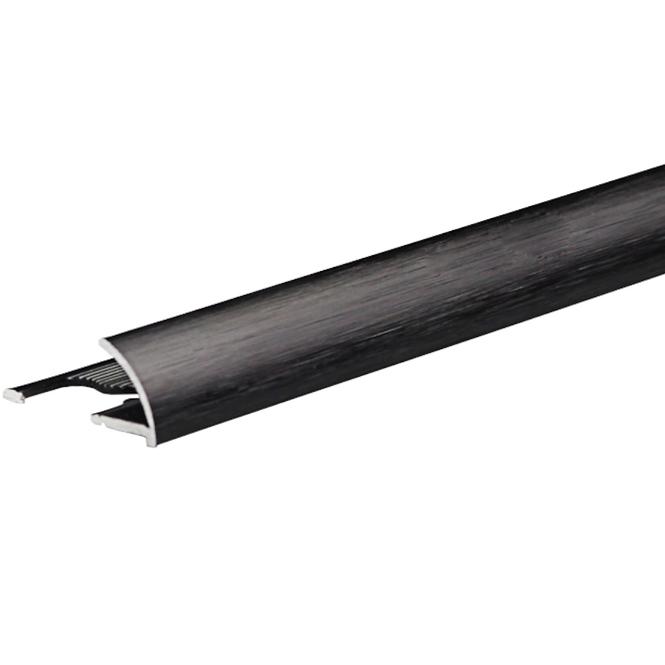 Négyzet alakú alumínium profil Rondalu Alu Anod Black Brushed 2700/27/10 mm