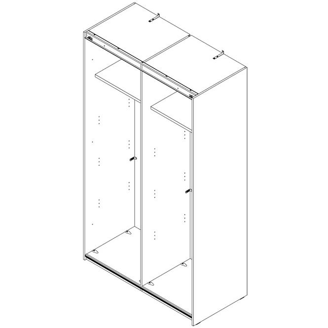 Szekrény Sapporo 120 SPRS42412-C04 fehér,3