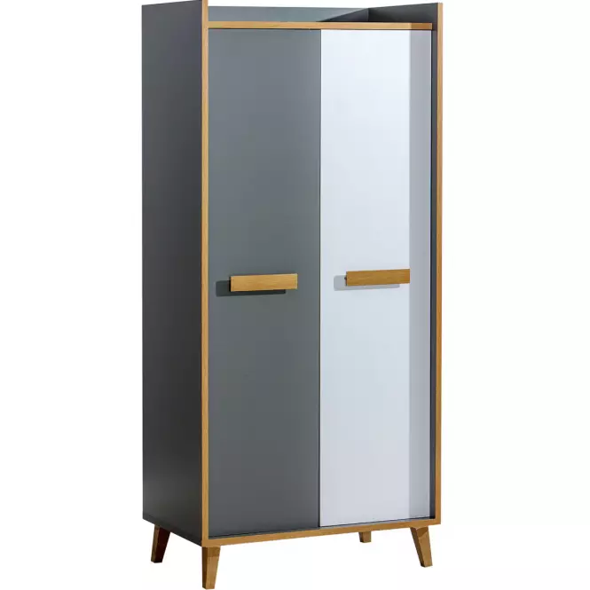 Szekrény W1 Werso Riviera/Fehér/Antracyt