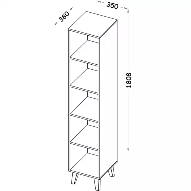 Regál W4 Werso Riviera/Fehér/Antracyt
