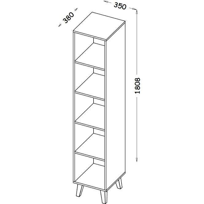 Regál W4 Werso Riviera/Fehér/Antracyt