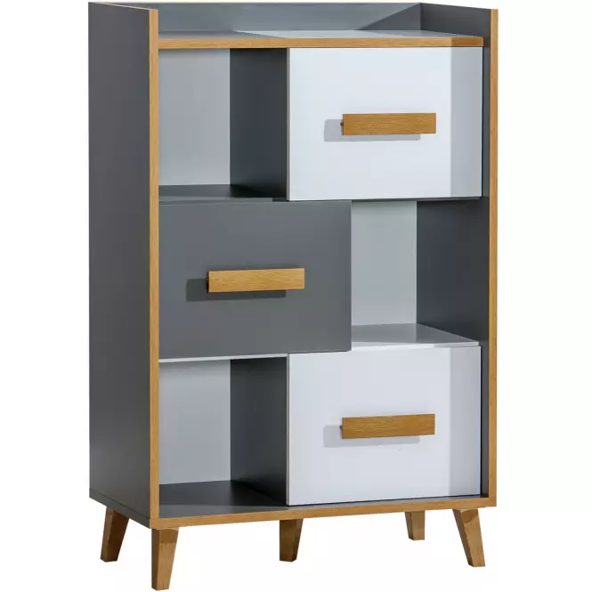 Regál W5 Werso Riviera/Fehér/Antracyt