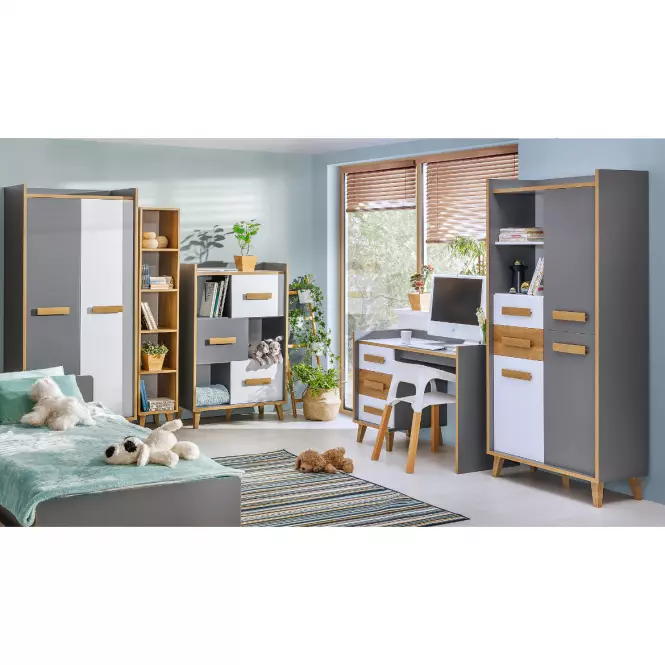 Regál W5 Werso Riviera/Fehér/Antracyt