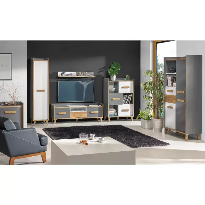 Regál W5 Werso Riviera/Fehér/Antracyt