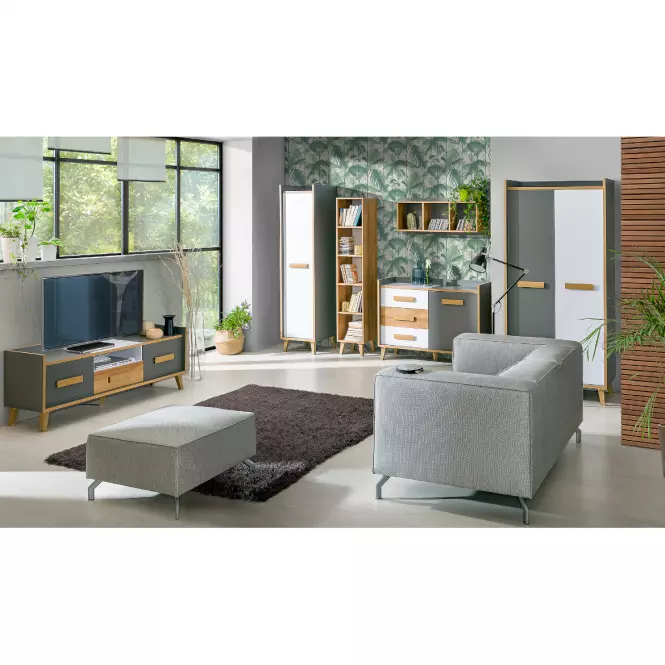Regál W5 Werso Riviera/Fehér/Antracyt