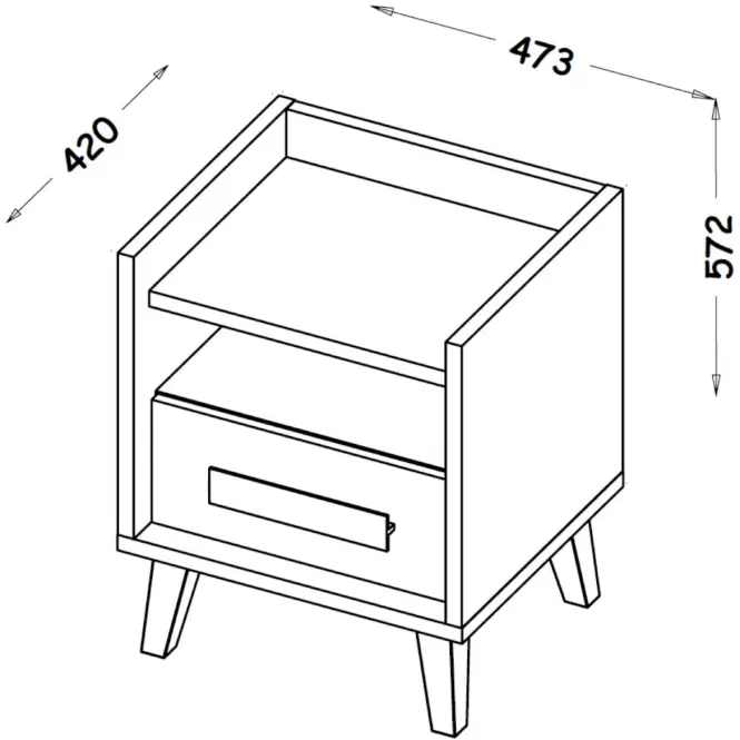 Éjjeliszekrény W11 Werso Riviera/Fehér/Antracyt,2
