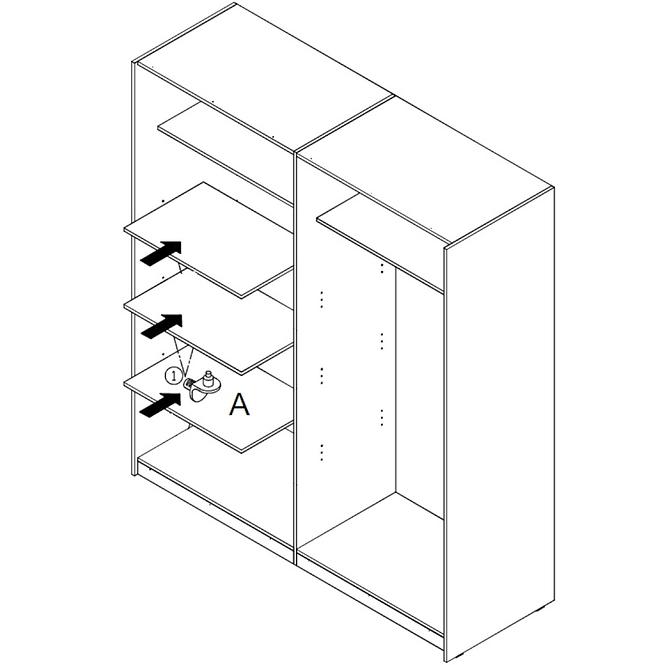 Fali polcok 3szt Dmrd82-A06