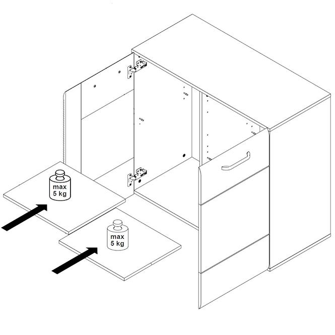 Komód Locarno  2D LCRK221-N92,4