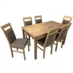Étkezőgarnitúra Emilia 1+6 St874 140x80+40 Wotan Kr981 Wotan Fancy96