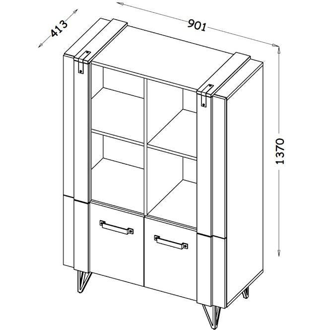 Regál Lofter 2D2P LO4