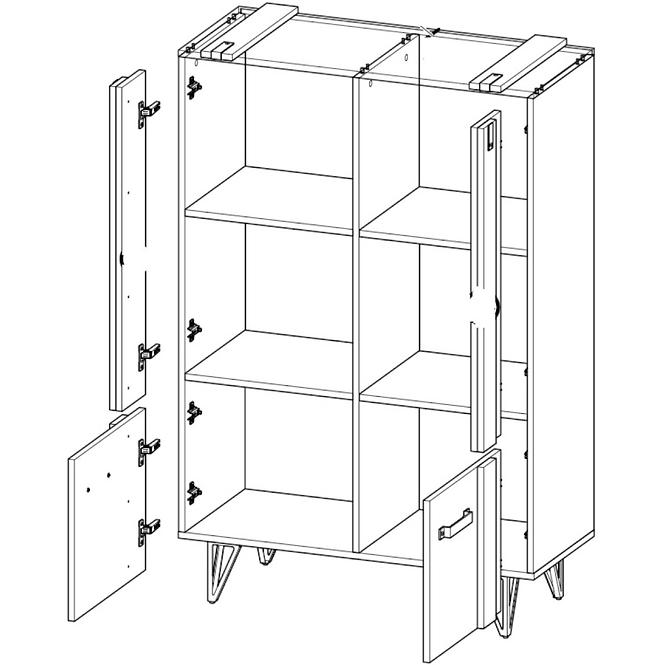 Regál Lofter 2D2P LO4