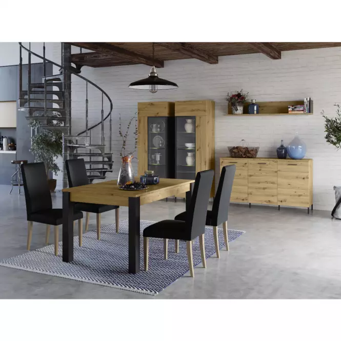 Dohányzóasztal Lucas 41 Artisan/fekete,2