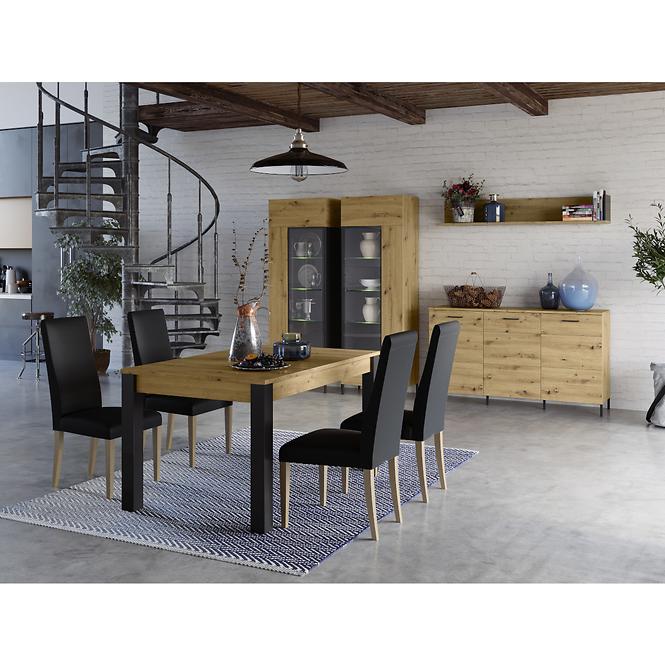 Dohányzóasztal Lucas 41 Artisan/fekete,2