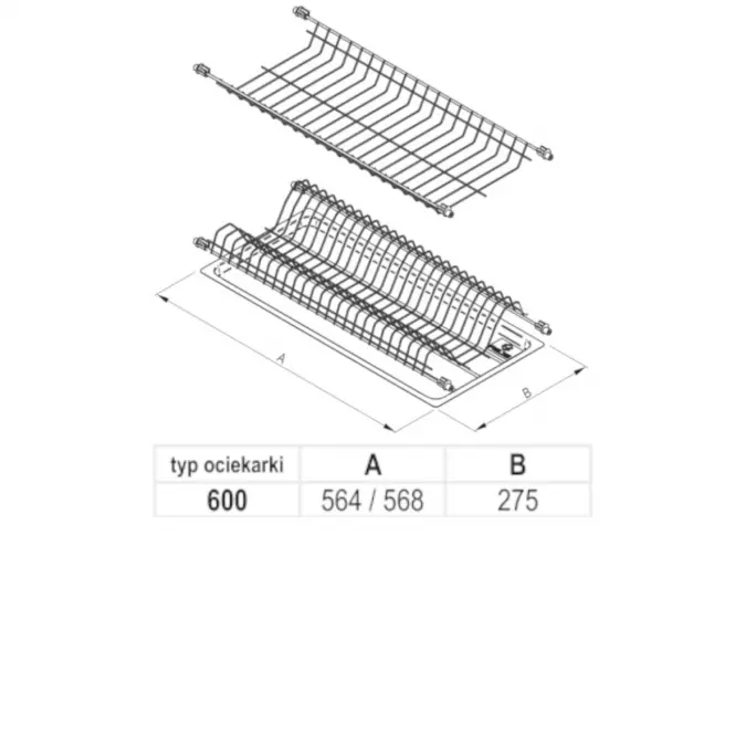 Csepegtető tálca STANDARD 1 60 FEHÉR,2