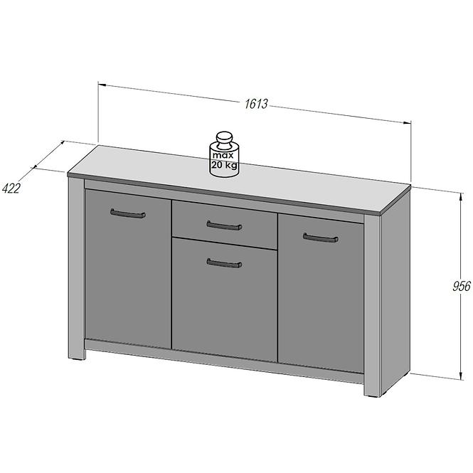 Komód 3D1S Havanna HVNK232-D67