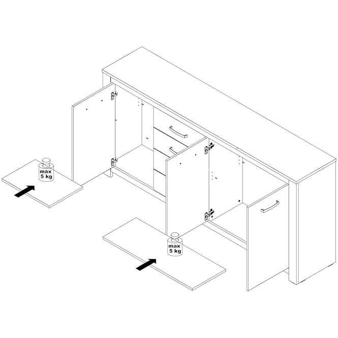 Komód 3D4S Havanna HVNK341-D67