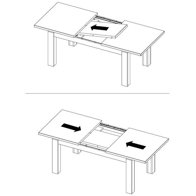 Kinyitható asztalok 160/206x90 cm Régimódi tölgy