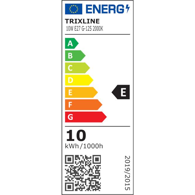 Izzó LED G125 10W E27 2000K Gold Decor Filament