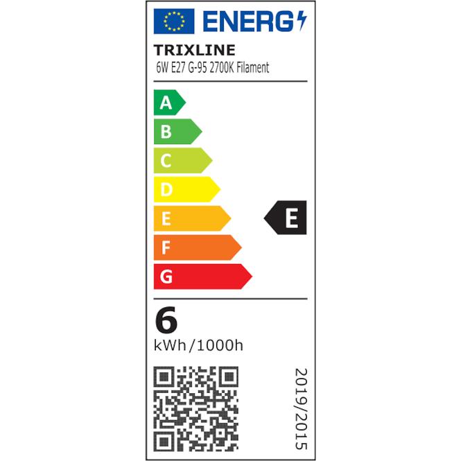 Izzó LED G95 6W E27 2700K Decor Filament