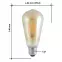 Izzó LED ST64 8W E27 1600K Gold Decor Filament,3