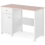 Íróasztal 1D1S Luna LN-03 fehér/rózsaszín