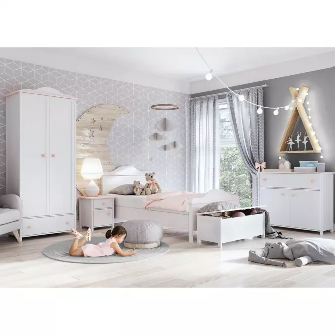 Fiók Luna LN-09 fehér/rózsaszín