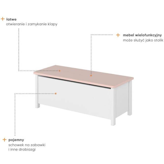 Boxok Luna LN-10 fehér/rózsaszín