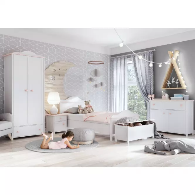 Dohányzóasztal 1S Luna LN-15 fehér/rózsaszín,3